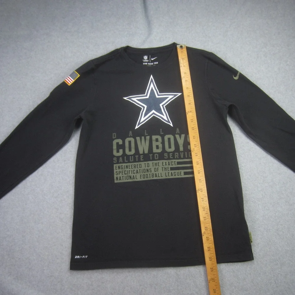 Dallas Cowboys Shirt Youth XL Black Salute to‎ Service Nike On Field Dri-Fit NFL